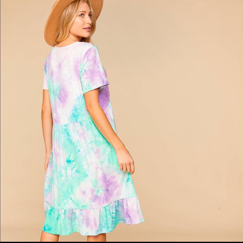 Last 1️⃣Tye Dye Midi Dress - Picture 2 of 3
